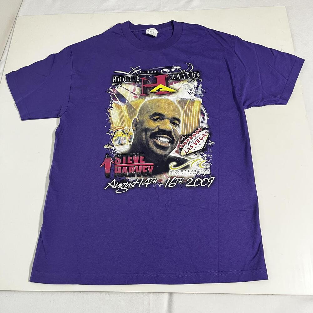 Comedy Steve Harvey Hoodie Awards Shirt Mens Large Purple Las Vegas Hood Music